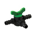 Mini Valve Three Way Offtake - Barbed - 20 mm × 20mm × 20mm - Serdrip